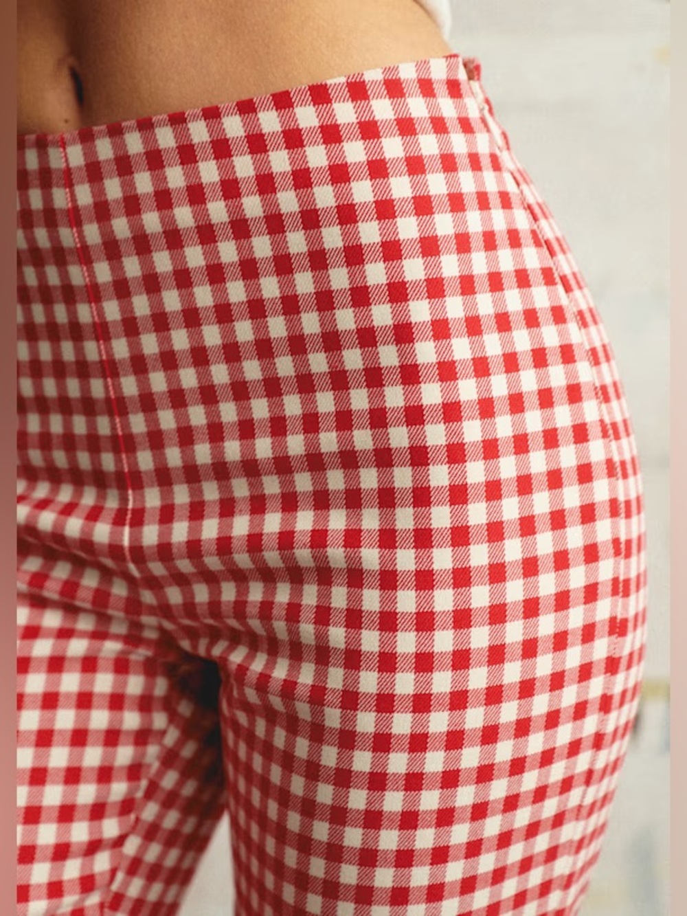 Sezane Ciara Pant - Red and White Gingham - Picture 2 of 6